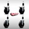 Service Caster 5'' SS Soft Rubber Swivel 1-3/8'' Expanding Stem Caster Set 2 Total Lock Brakes, 4PK SCC-SSEXTTL20S514-SRS-2-S-2-138 - alternate 2